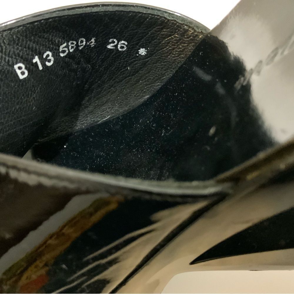 Robert Clergerie Paoli Patent Leather Slip on Cutout Wedge 9.5 - Picture 10 of 13